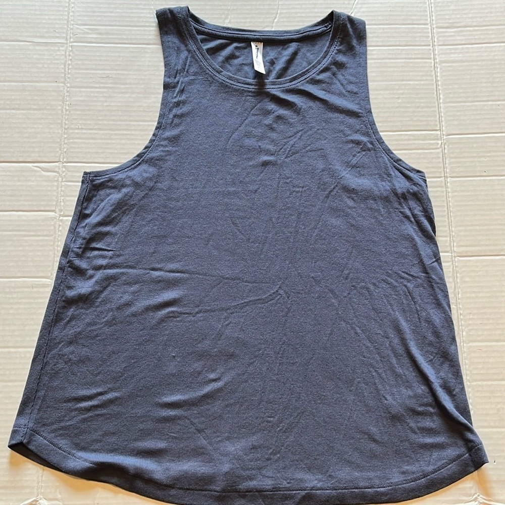 Athleta-M-Blue-Well rested rib sleep tank top. lightweight, stretchy.